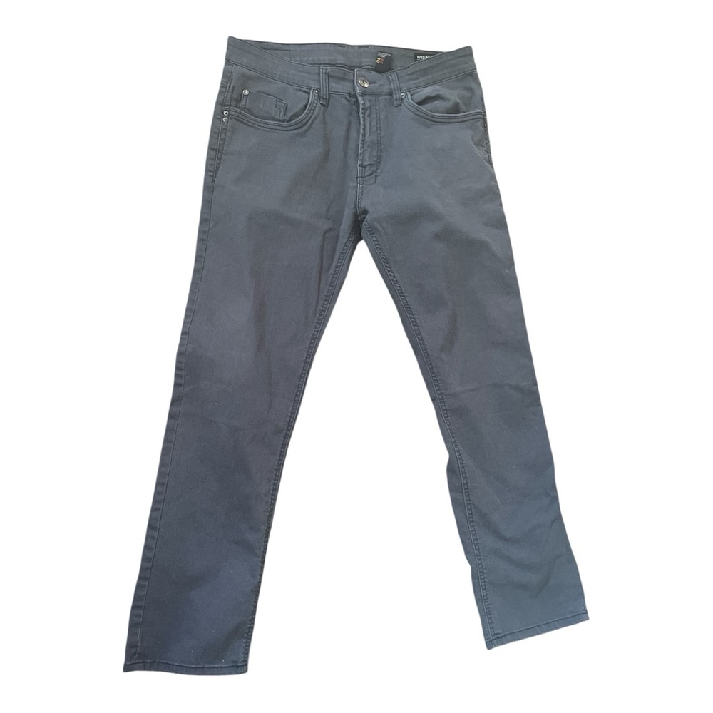Buffalo David Bitton Men's Dark Gray Straight Jeans